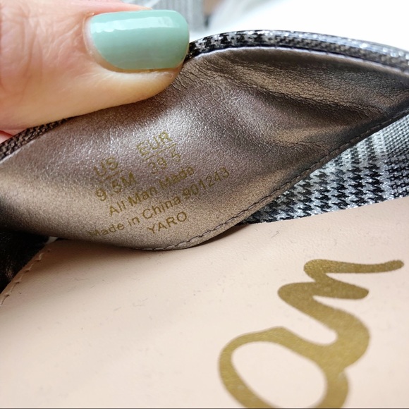 New Sam Edelman Yaro Heels in Pewter Plaid - Picture 11 of 14